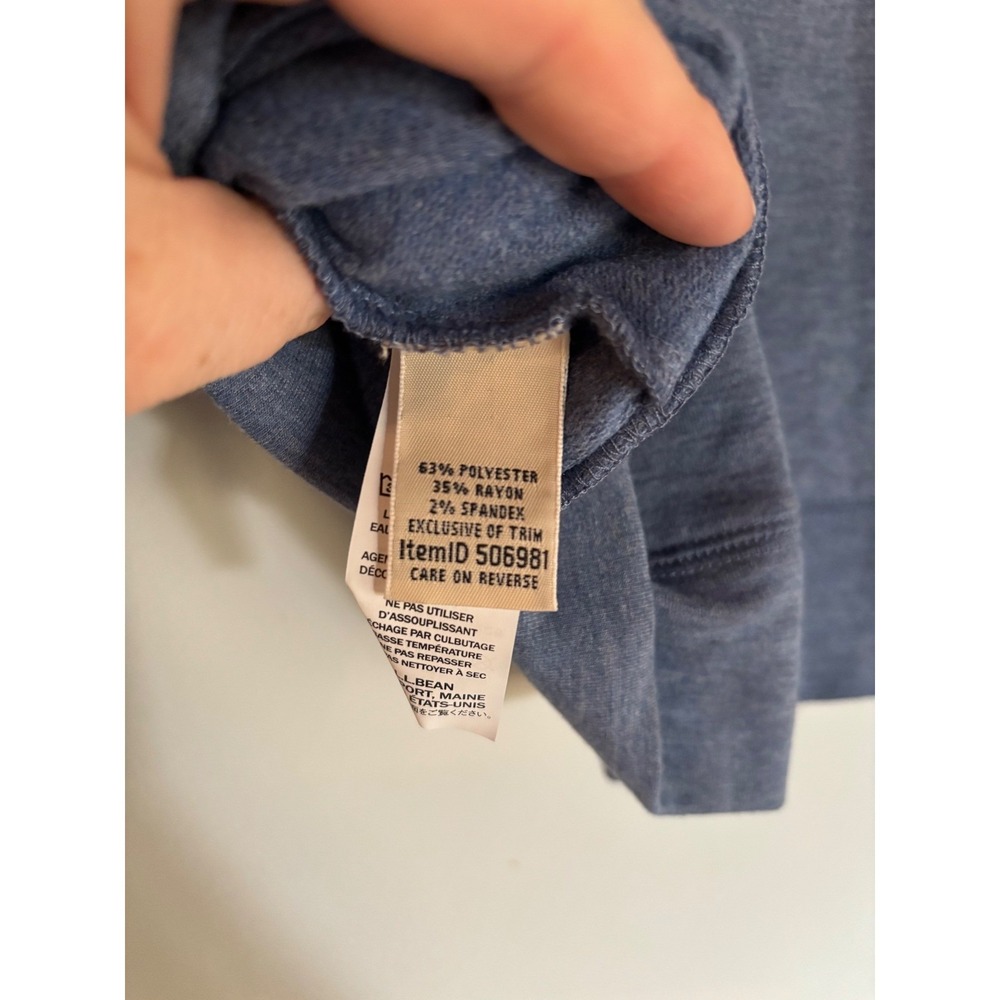 LL Bean Raglan Sweatshirt‎ Heather Blue Crewneck Casual Petite Womens S - Picture 4 of 5